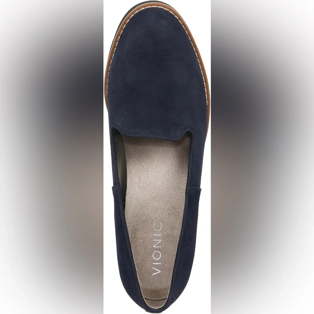 Vionic Womens Willa Wedge 8.5 Navy Sde